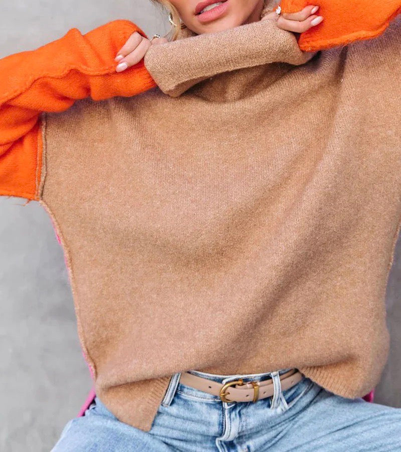 Valenzora – Color block sweaters are a winter trend