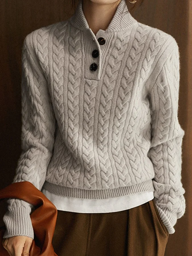 Valenzora | Cable-knit winter sweater for women