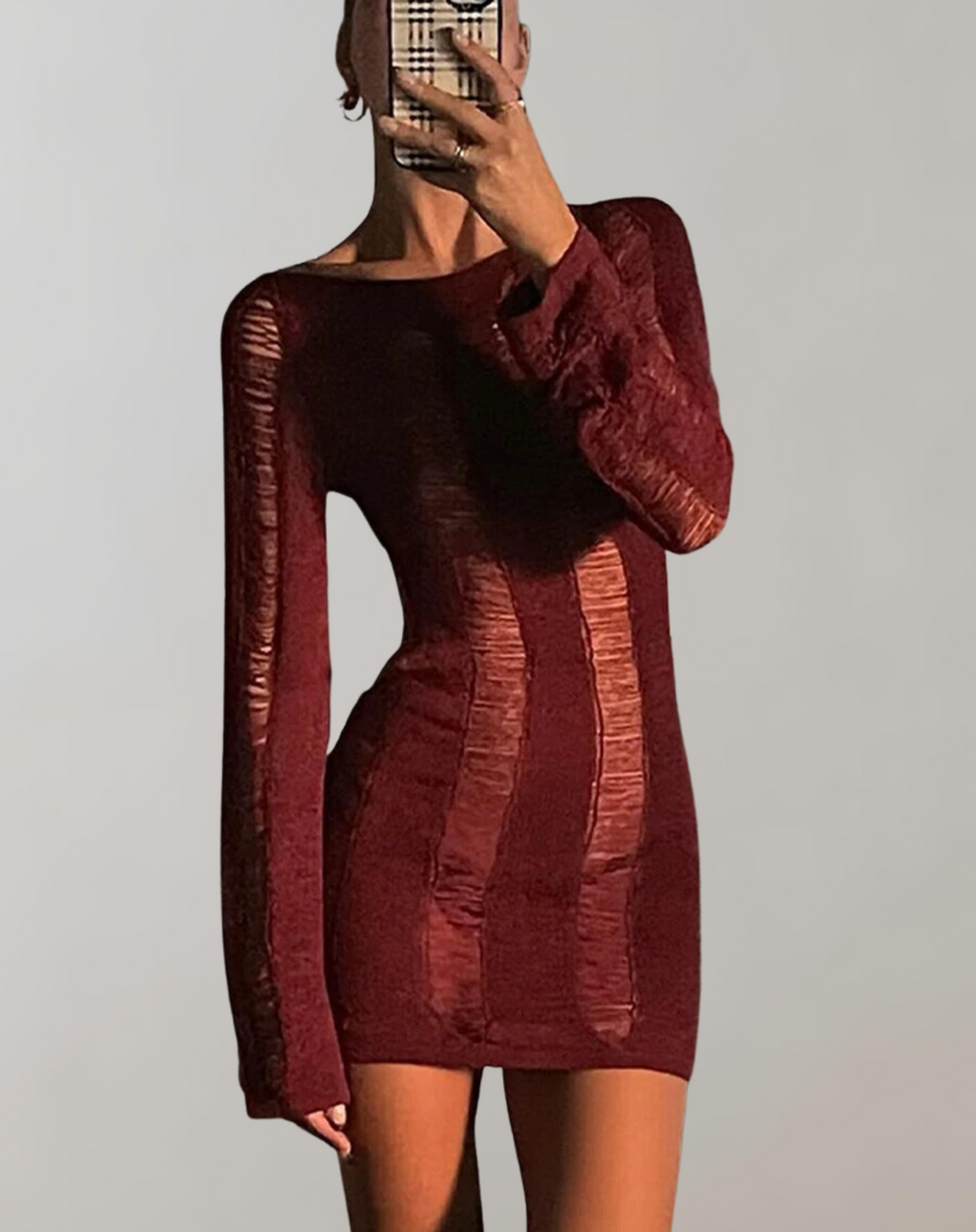 Valenzora - Long-sleeved mini dress