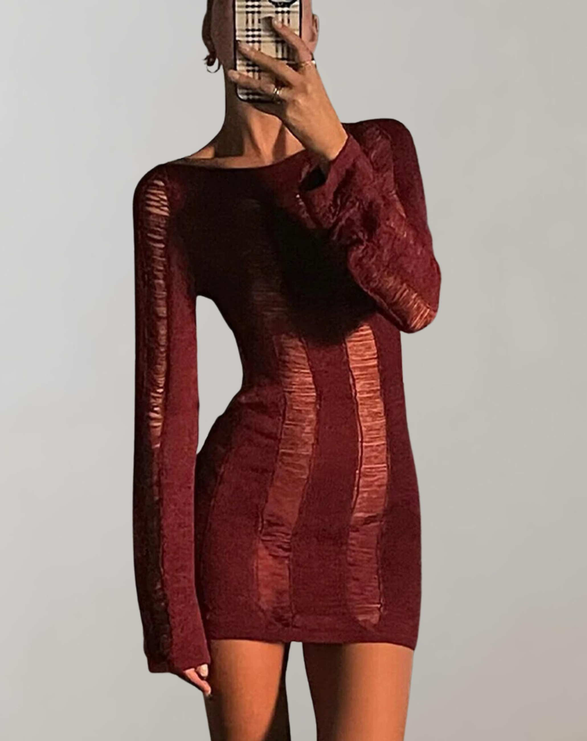 Valenzora - Long-sleeved mini dress