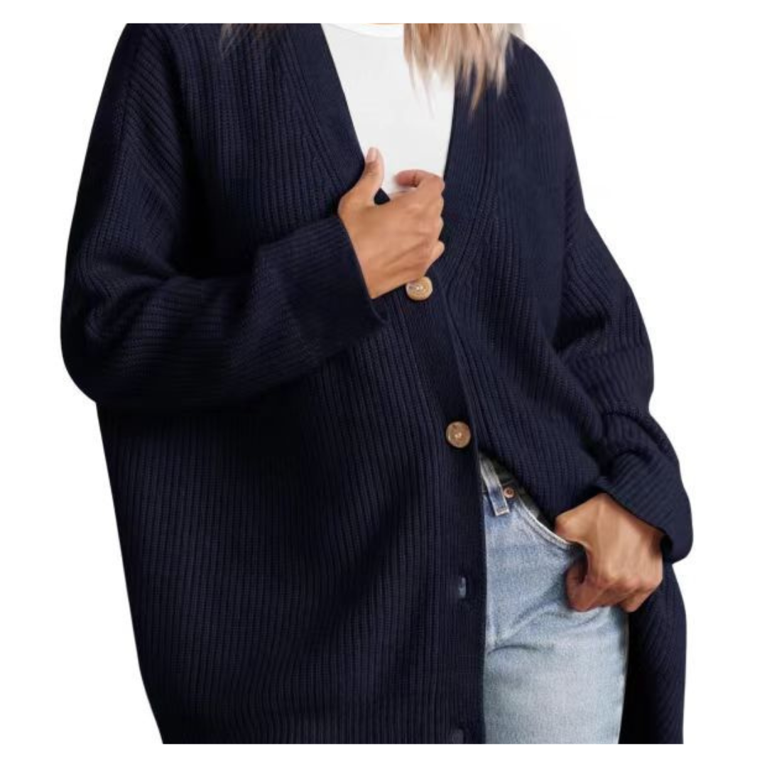 Valenzora | Chic Oversized Cardigan with Buttons for Women