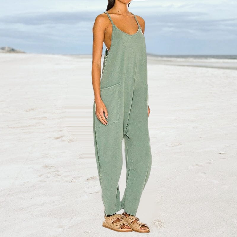 Valenzora | Ärmelloser Jumpsuit mit weitem Bein für Damen
