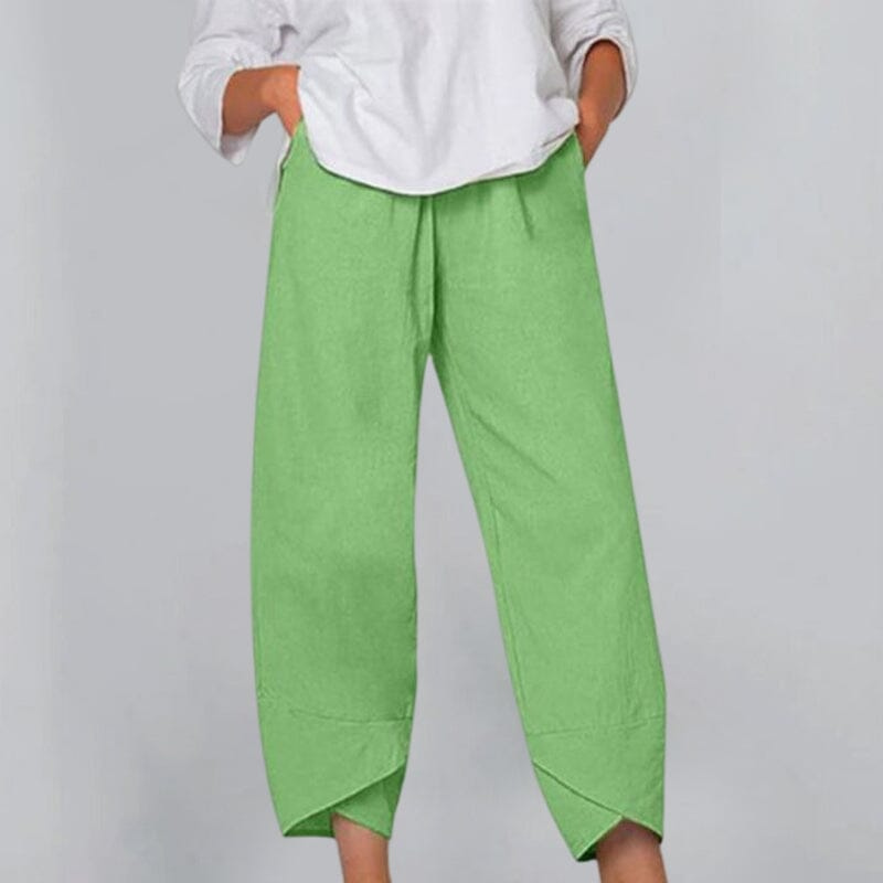 Valenzora | Women's Trousers Lightweight Cotton and Linen Women's Summer Comfort