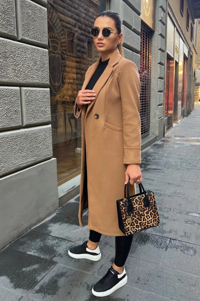 Valenzora | Klassischer langer Trenchcoat mit