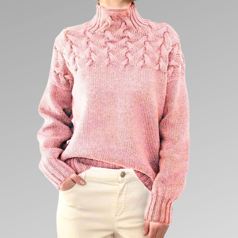 Elegant cable-knit sweater