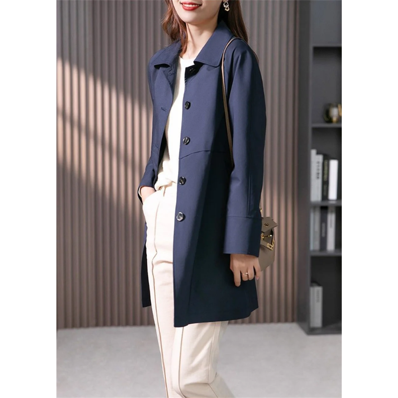 Valenzora | Klassischer Trenchcoat für Damen, einfach gebunden, taillierter Damenmantel