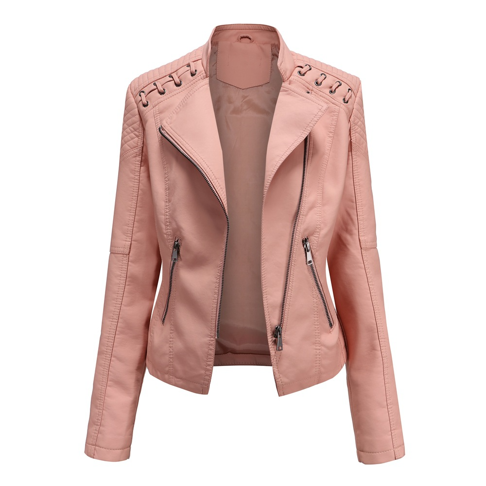 Valenzora - Leather jacket in biker style