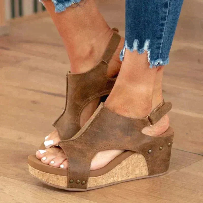 Valenzora | Keilsandalen aus Leder