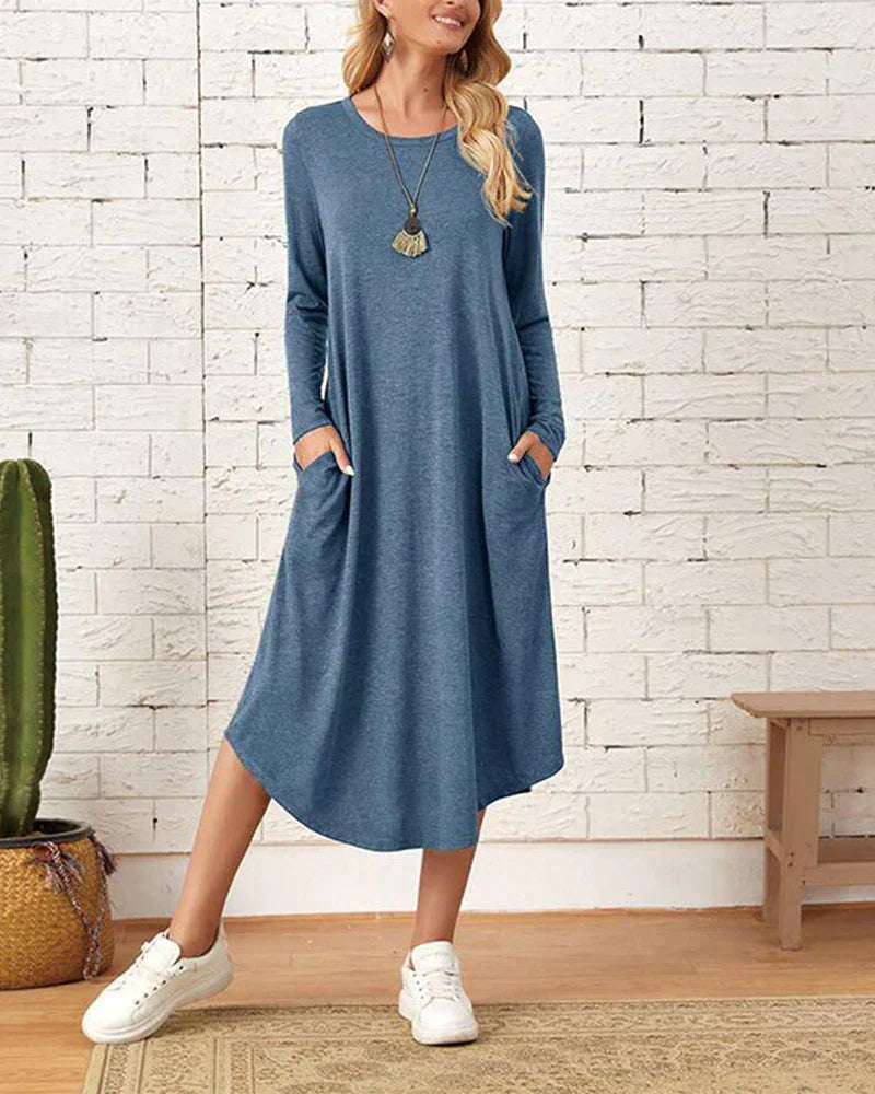 Valenzora - Long-sleeved loose dress