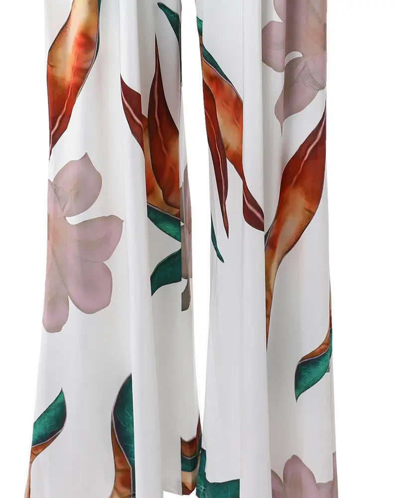 Valenzora | Elegant jumpsuit dress with floral pattern
