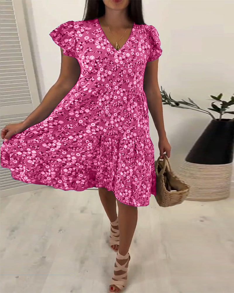Valenzora | Fresh summer dress with floral pattern
