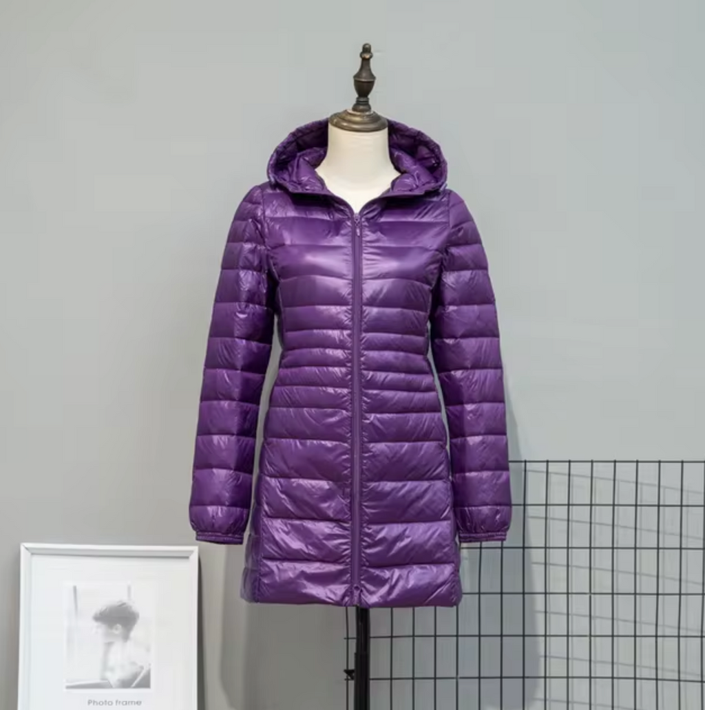 – Puffer coat with hood