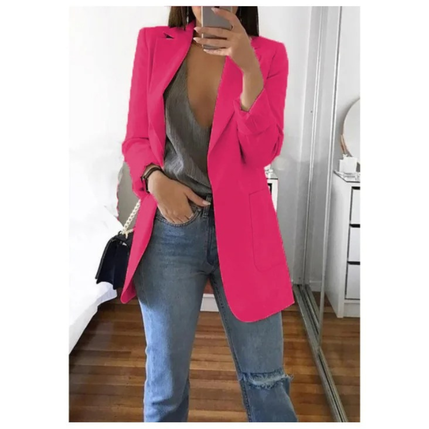 Valenzora | Langer Blazer Damenblazer