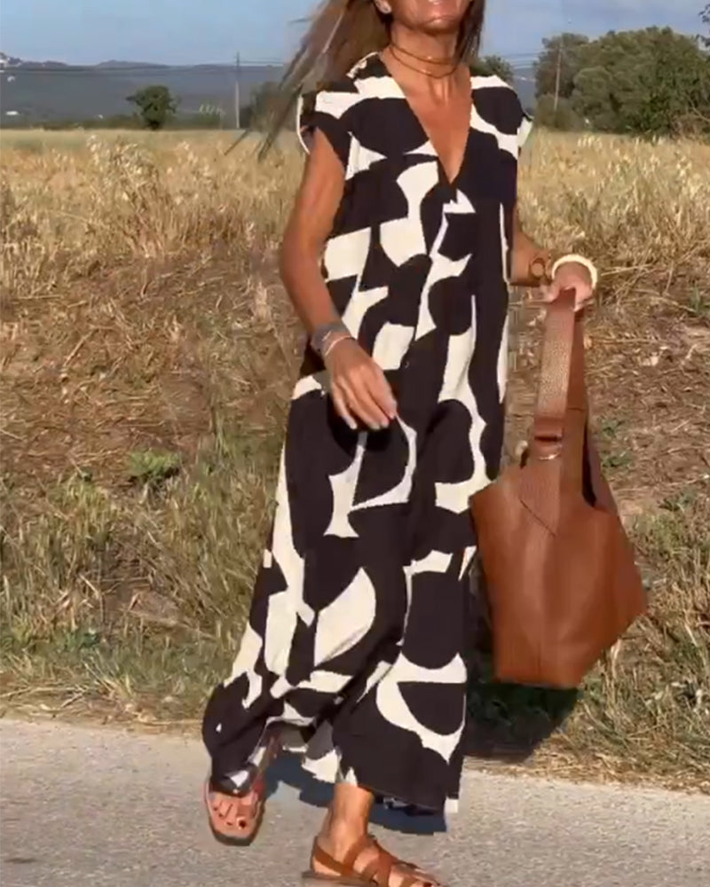 Valenzora | Women's Printed Long Dress