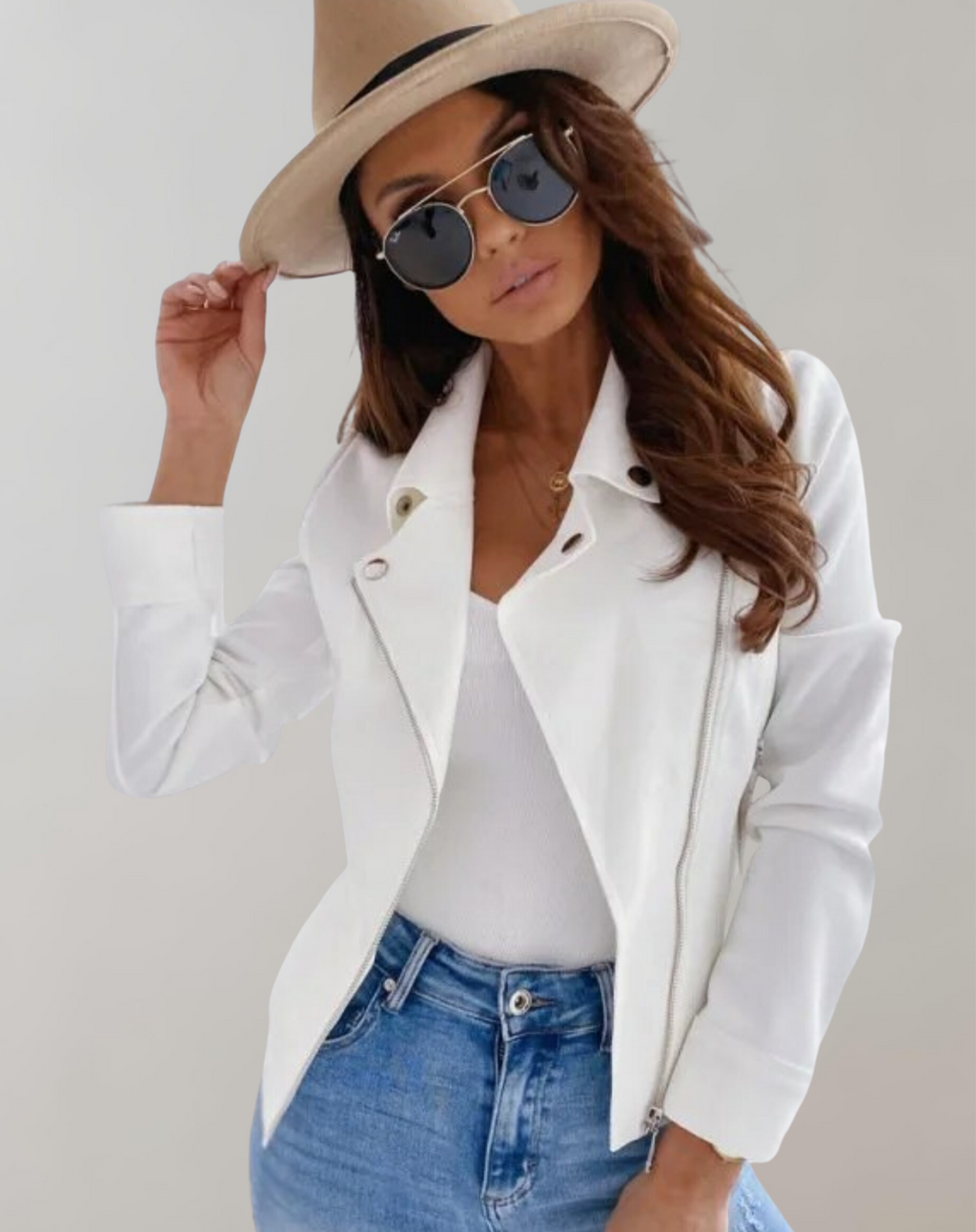 Valenzora | Slim Short Jacket with Top Zip