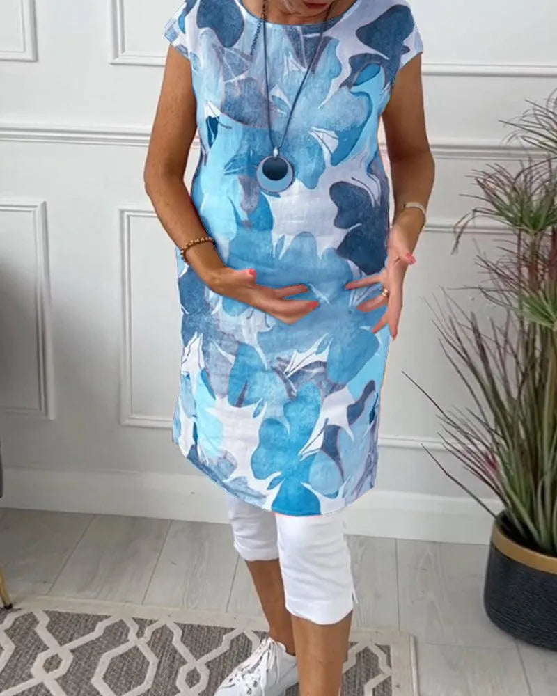 Valenzora | Sommerkleid mit asymmetrischem Schnitt und hohem Schlitz