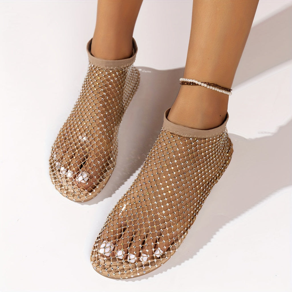 Valenzora | Construction Strasa, Flat Shoes, Transparent Sandals for the Beach