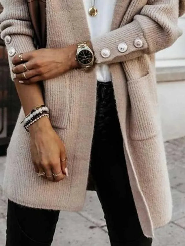 Valenzora | Cardigan with buttons and long sleeves