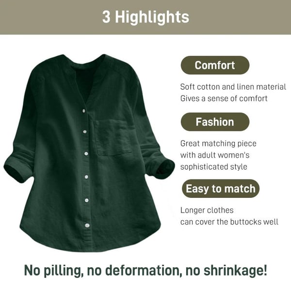 Valenzora | Casual, loose-fitting shirt made of linen-cotton blend