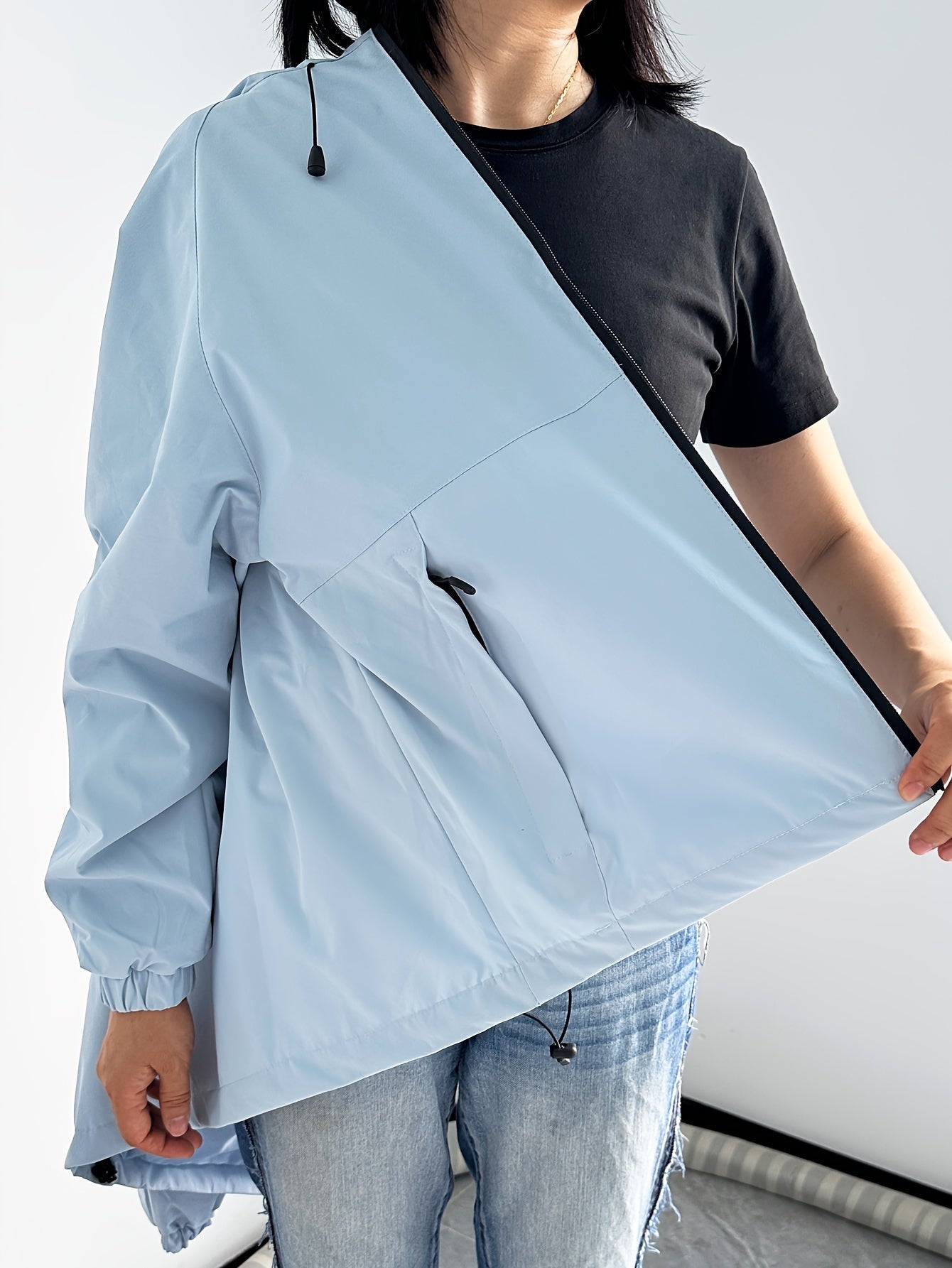 Valenzora | Modern Water and Windproof Rain Jacket for Women