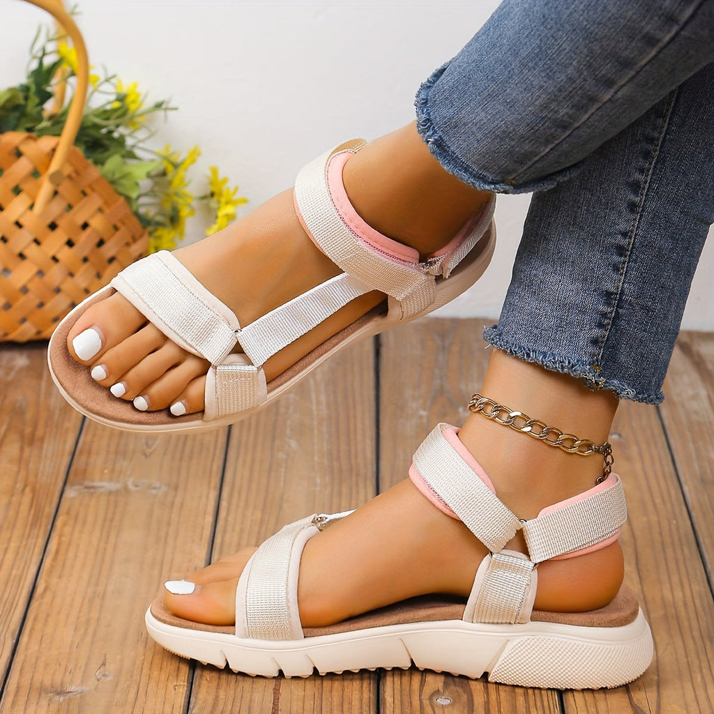 Valenzora | Damen-Sandalen: Colour-Block, rutschfest, elegant, leicht, Outdoor, Sommer