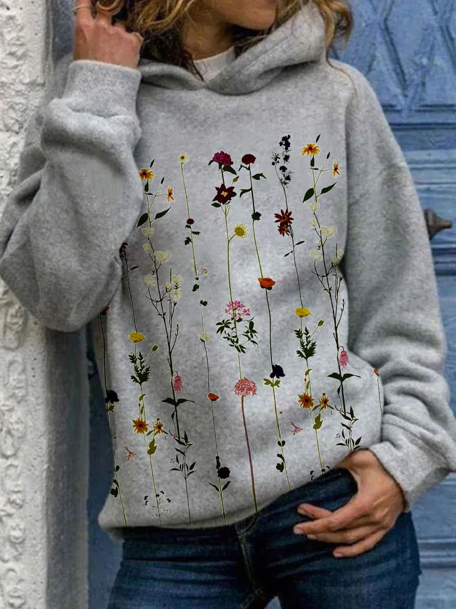 Valenzora - Kapuzenpullover mit Blumenprint