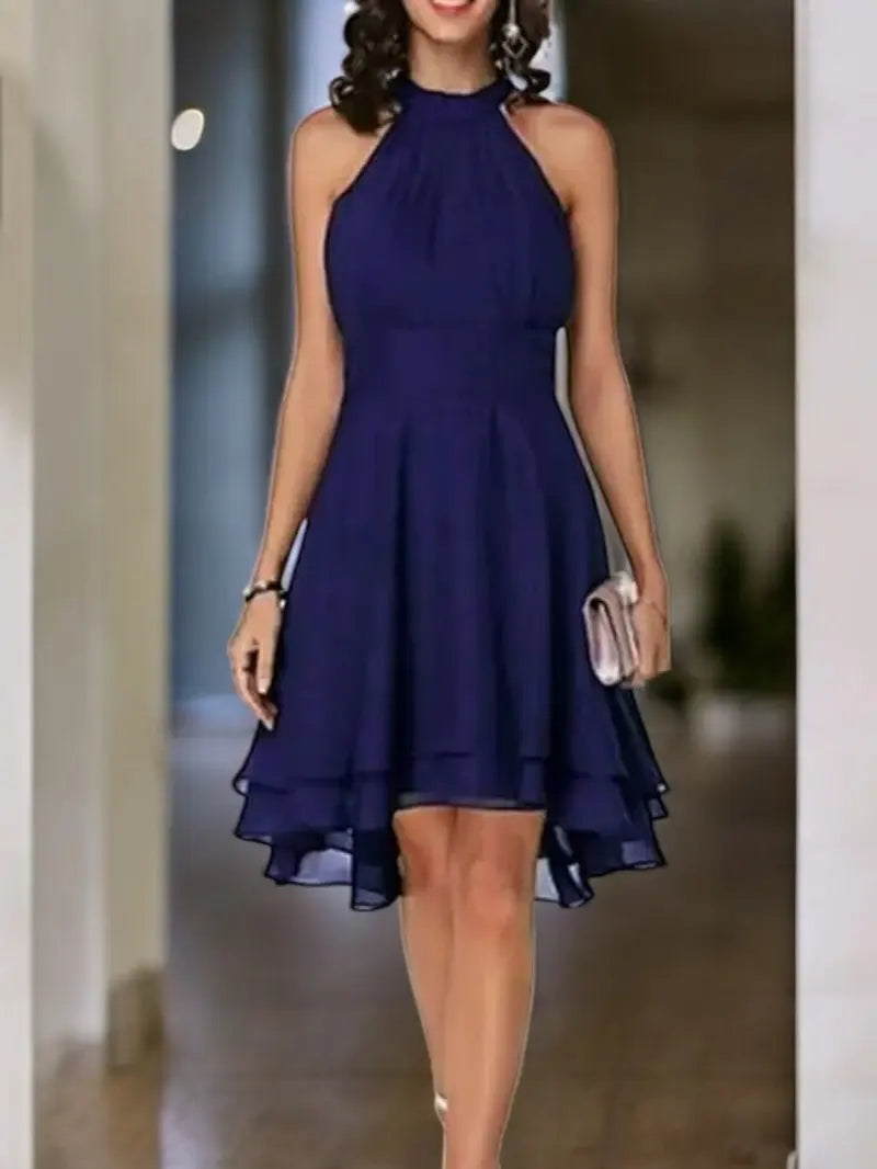 Valenzora | Elegantes, ärmelloses Chiffonkleid