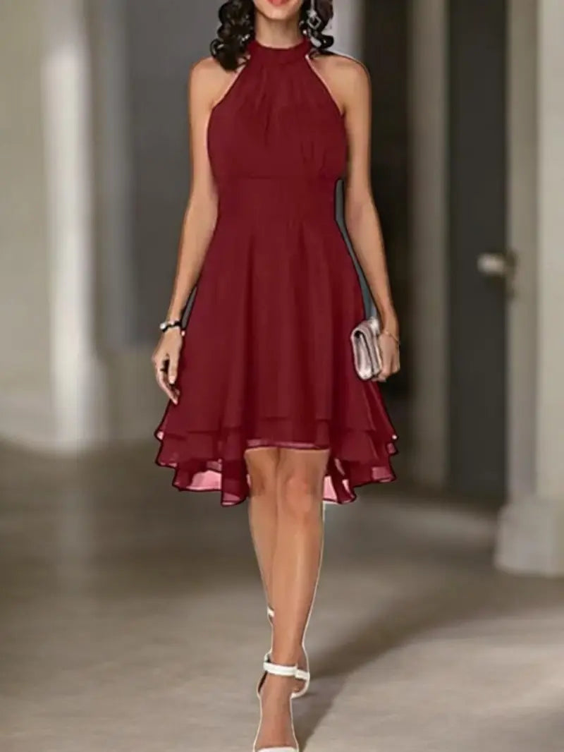 Valenzora | Elegantes, ärmelloses Chiffonkleid