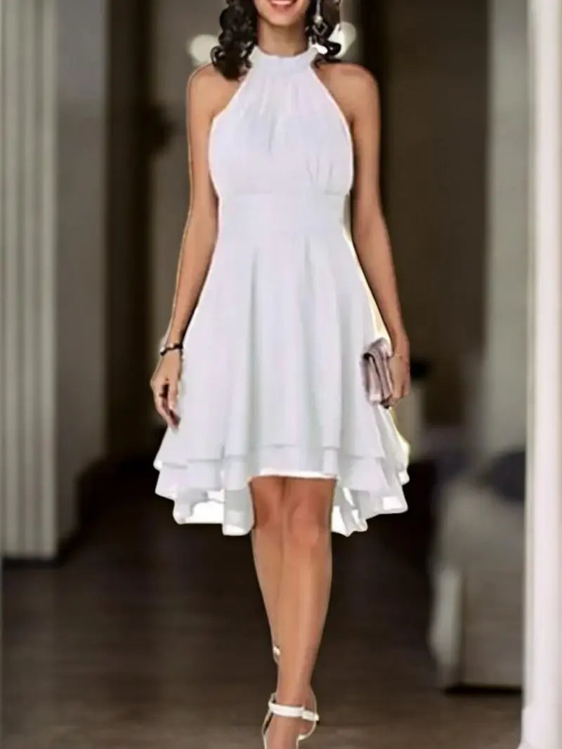Valenzora | Elegantes, ärmelloses Chiffonkleid
