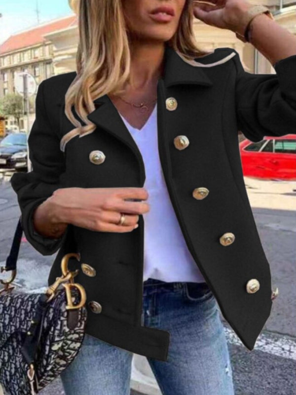 Valenzora - Kurze Designerjacke mit Goldknöpfen