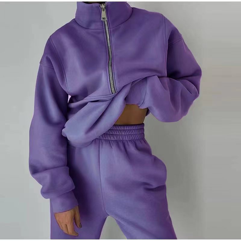 Valenzora Sweatshirt und Hose für Damenbekleidung mit Reißverschluss