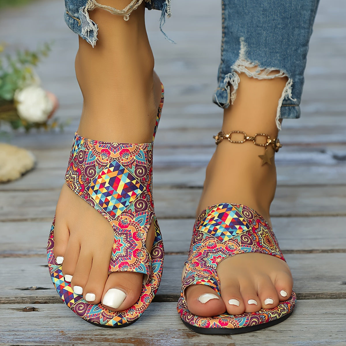 Valenzora | Floral Flip Flops for Women