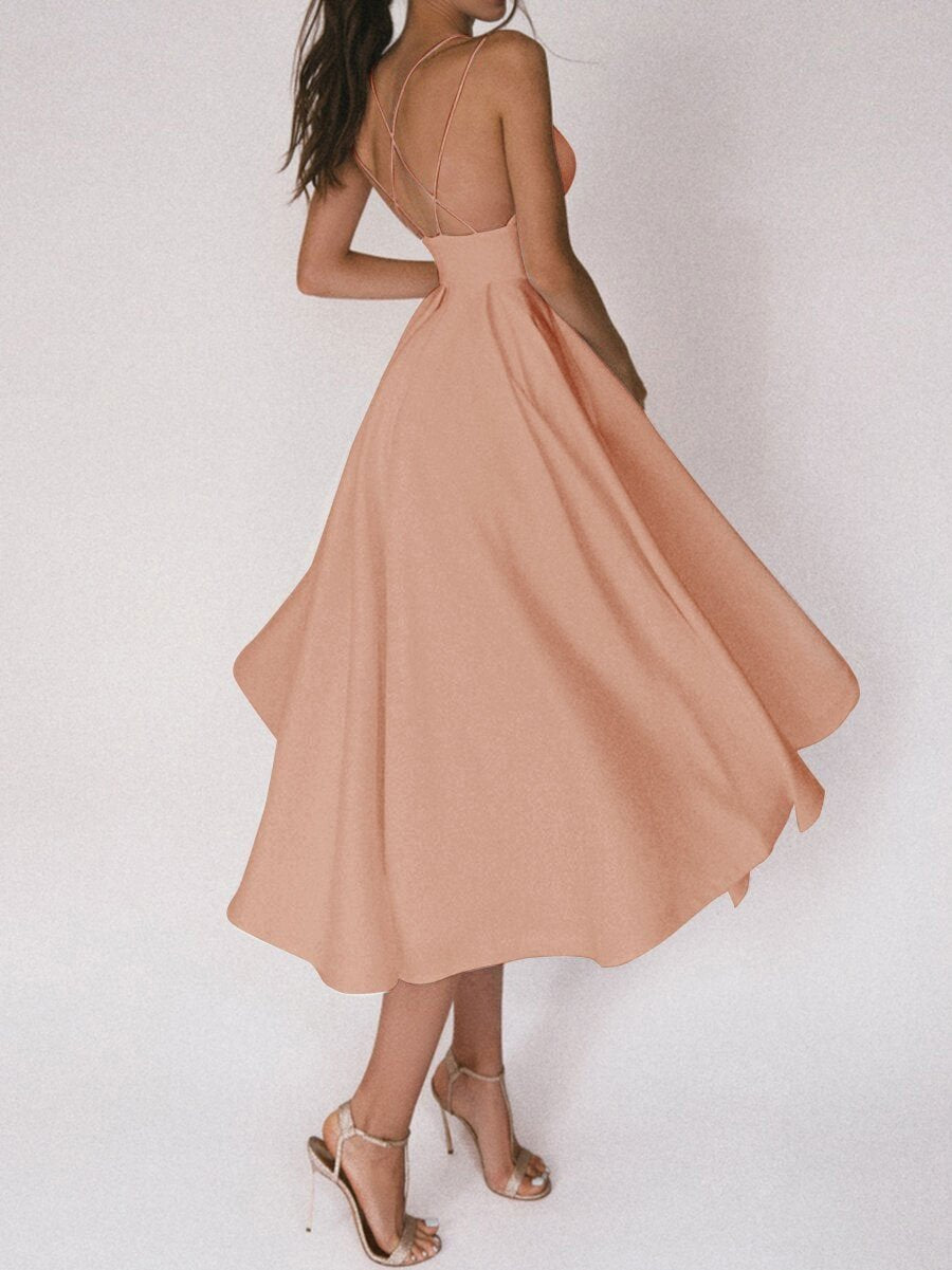 Valenzora | Elegantes Brautkleid für Damen mit Trägerdesign und V-Ausschnitt