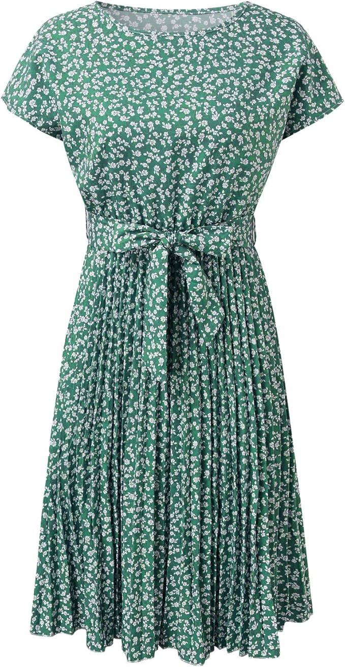 Veronica™ - Summery chiffon dress with floral pattern