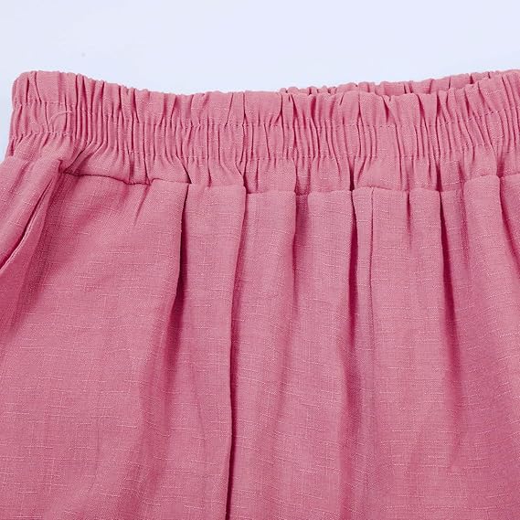 SummerSilhouette Duo™ – Damen Leinen-Zweiteiler mit Bluse & Hose, Luftig, Elegant & Bequem für den Sommer