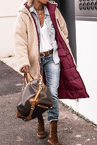 Valenzora | Reversible long puffer jacket