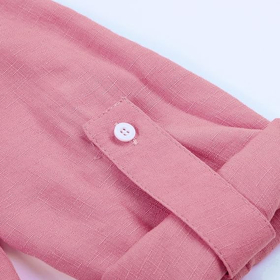 SummerSilhouette Duo™ – Damen Leinen-Zweiteiler mit Bluse & Hose, Luftig, Elegant & Bequem für den Sommer
