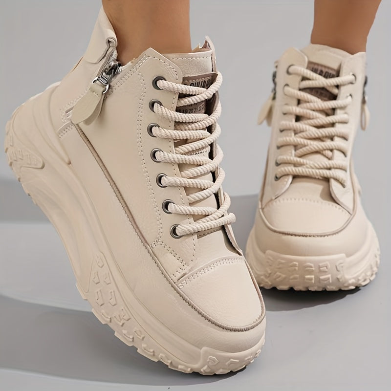 Valenzora | Lässige Plateau-Knöchelsneaker