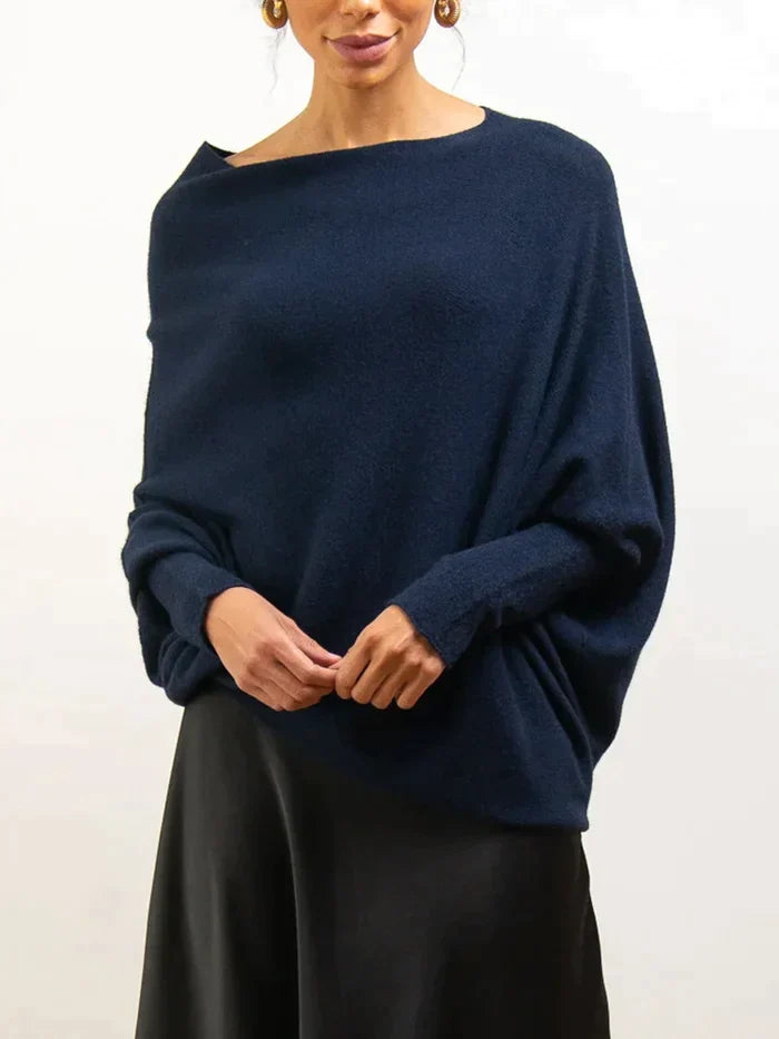 Valenzora | Asymmetrisch drapierter Pullover