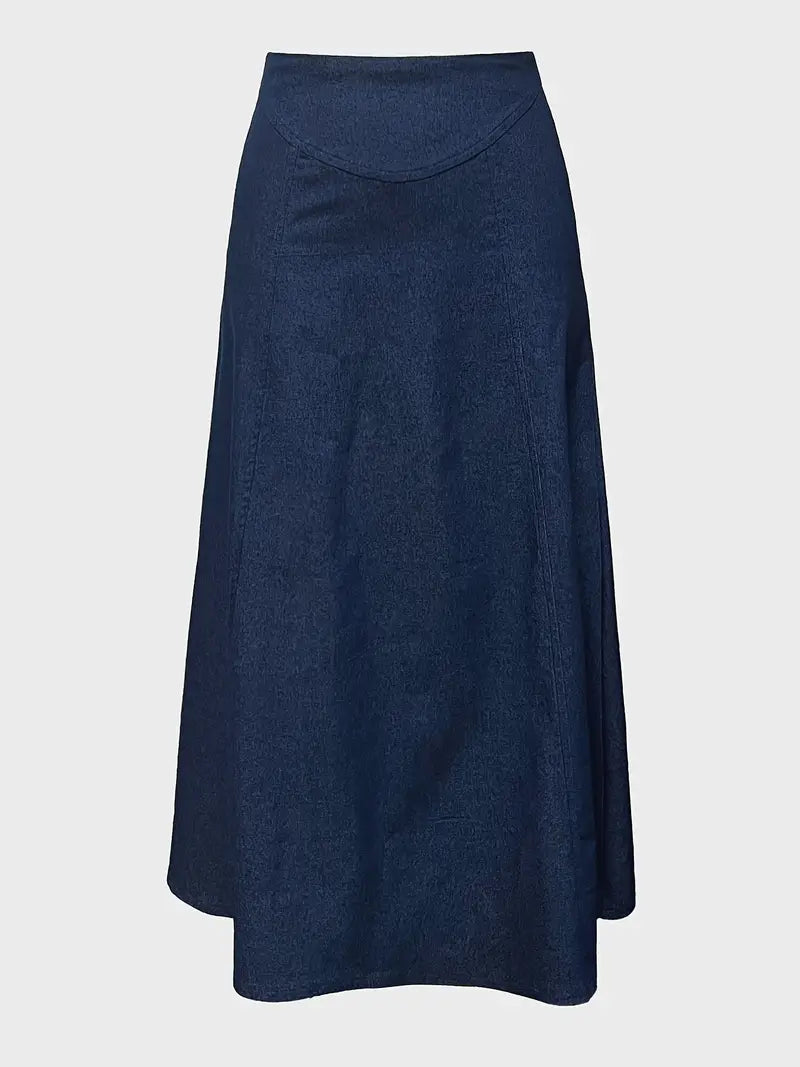 Valenzora | A-line denim maxi skirt