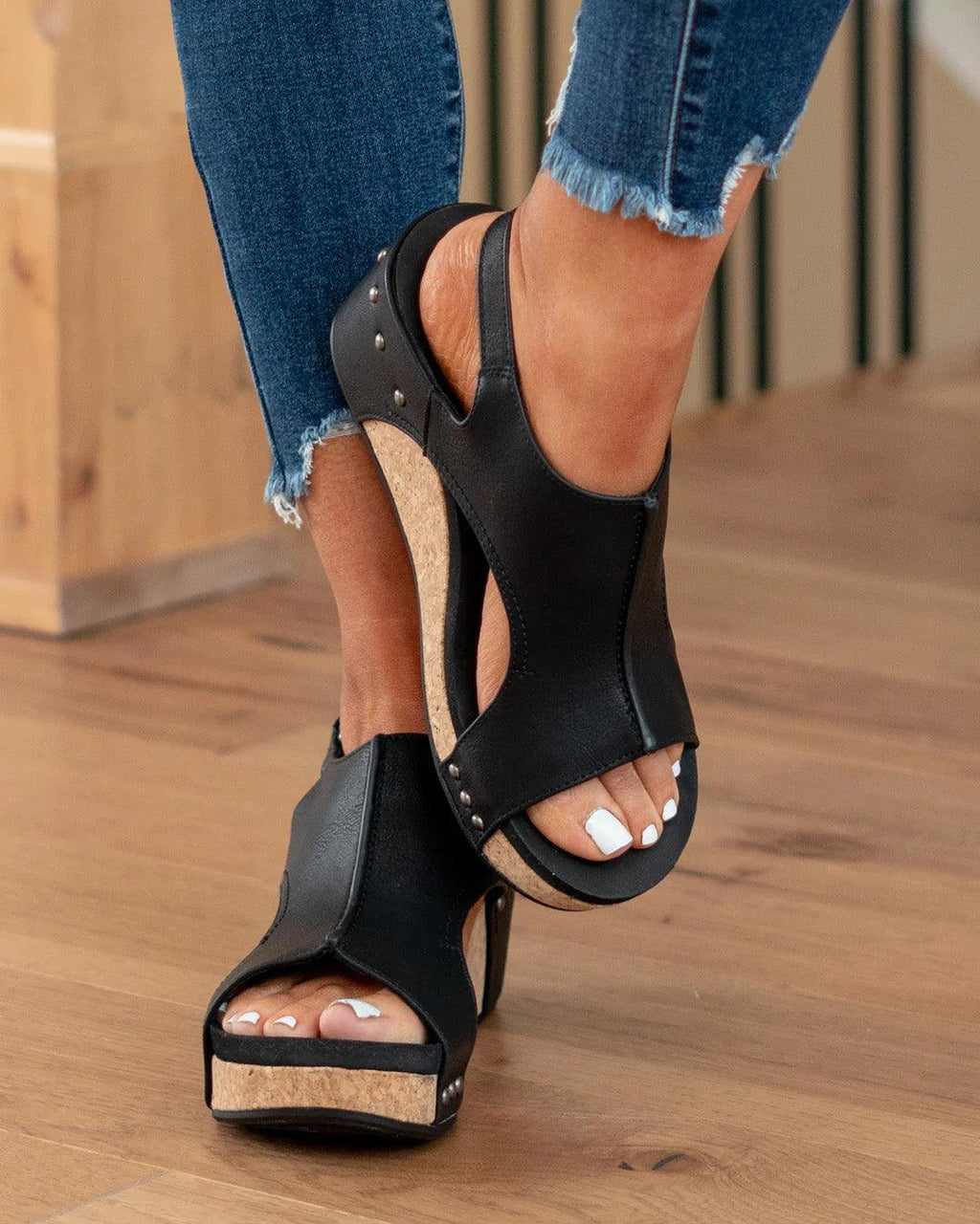 Valenzora - Women's Cork Platform Wedge Sandals with Ankle Strap | Stylish Open Toe Wedge Sandals for Women