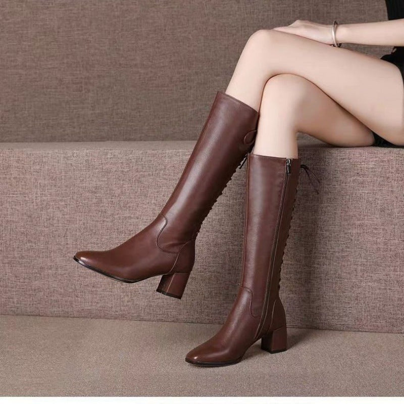 Valenzora | Luxuriöse Stiefeletten aus veganem Leder mit Reißverschluss