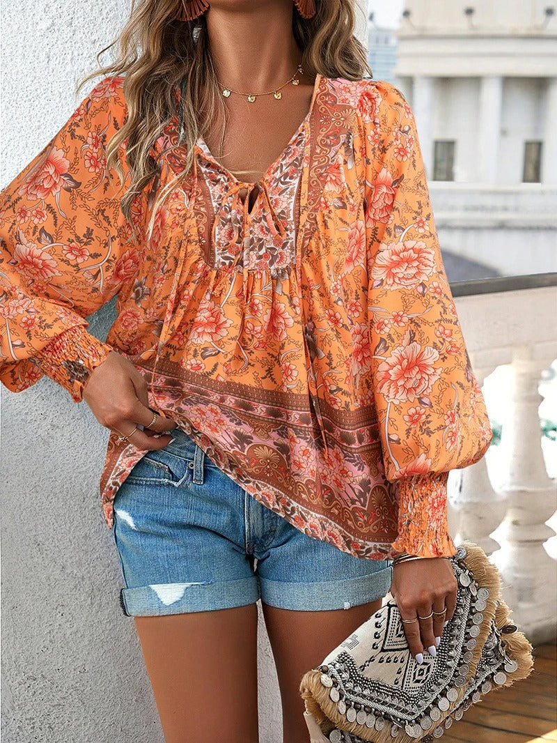 Valenzora | Elegantes geblümtes Sommertop für Damen