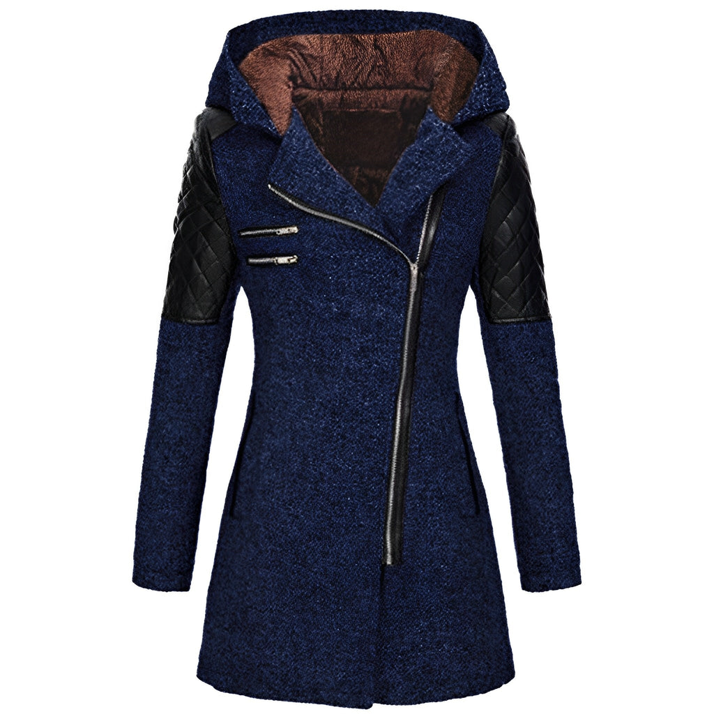 Valenzora | Winter Wool Trench Coat with Hood