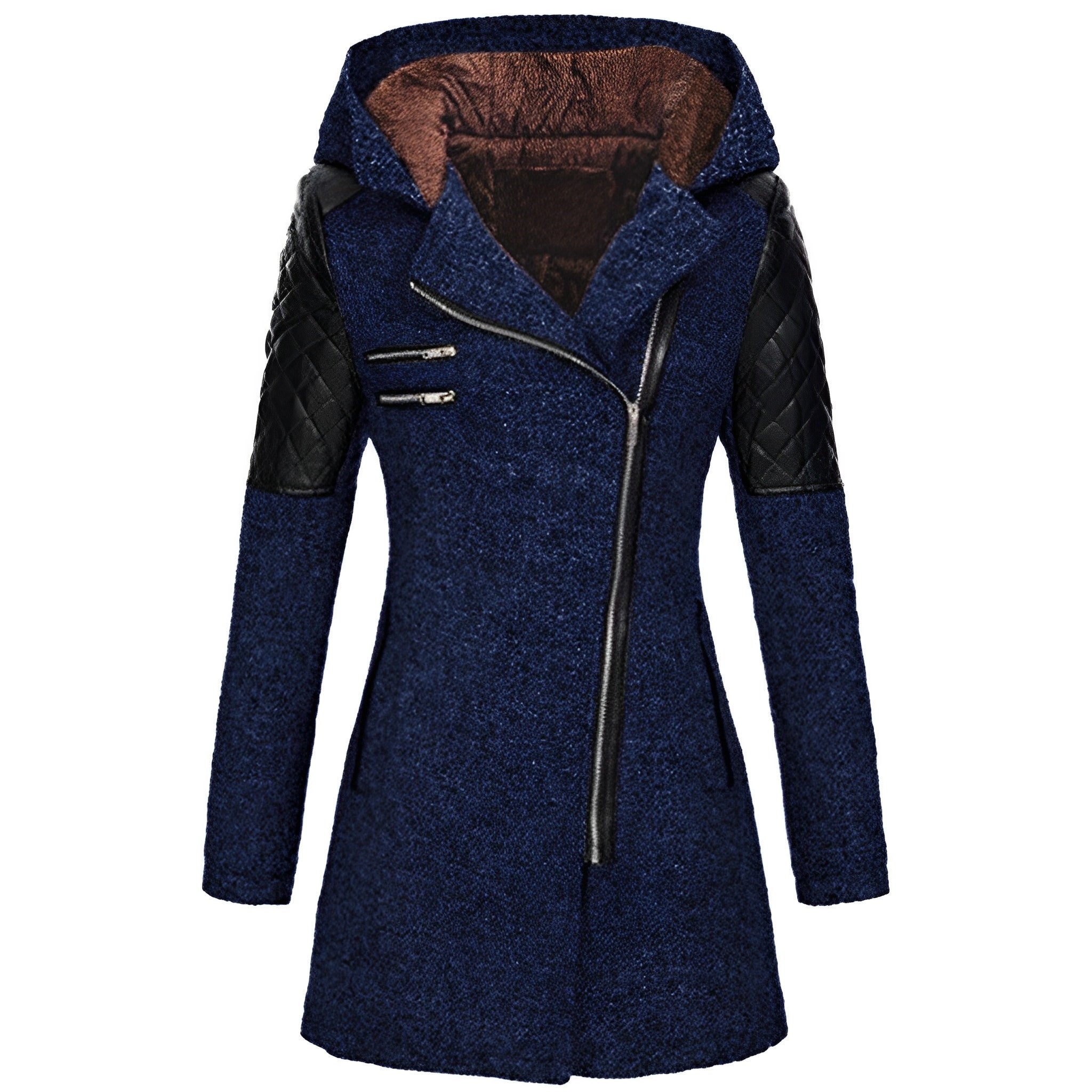 Valenzora | Winter Woll Trenchcoat mit Kapuze