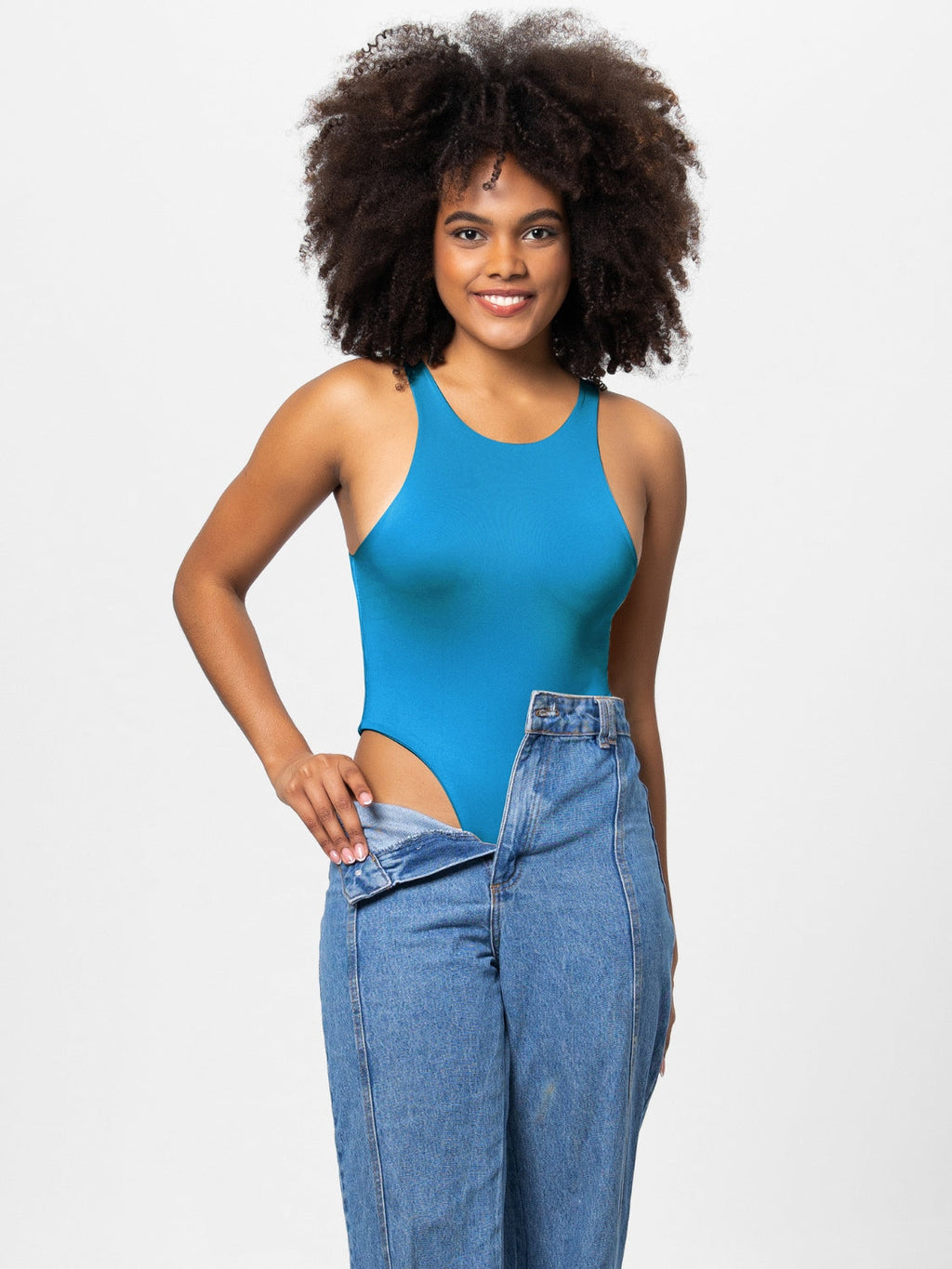Valenzora | Full size round-width strappy bodysuit