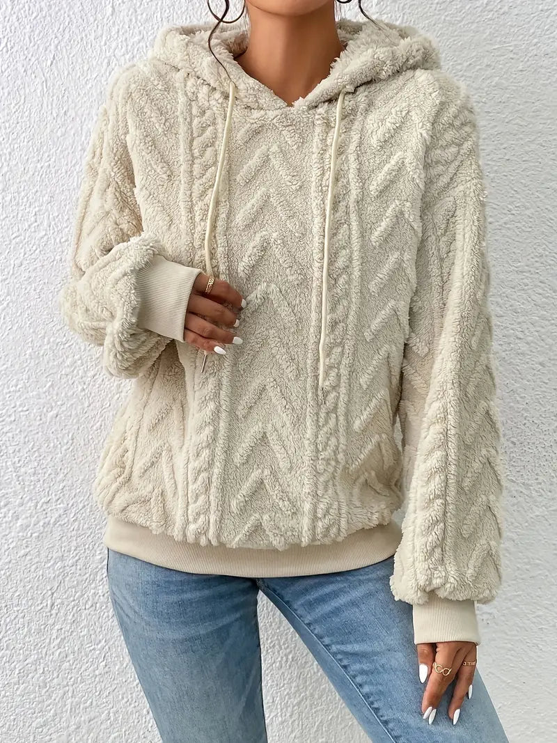 Valenzora Sweater | Stylish soft teddy fleece hoodie for women