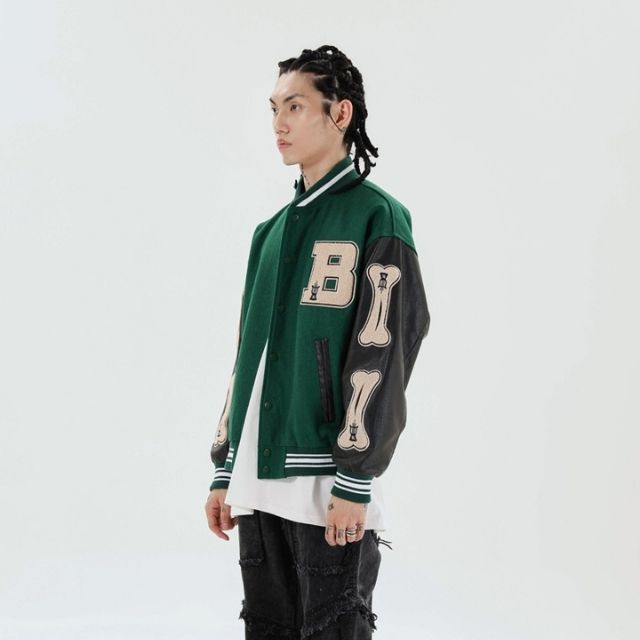 Valenzora | College-Streetwear-Bomberjacke mit gestickten Aufnähern