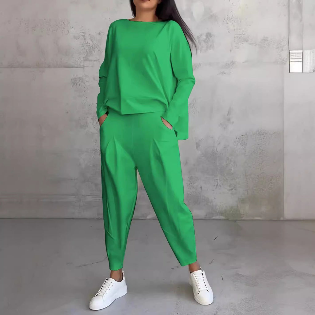 Valenzora | Damen-Hosenanzug mit langen Ärmeln, asymmetrisches Design