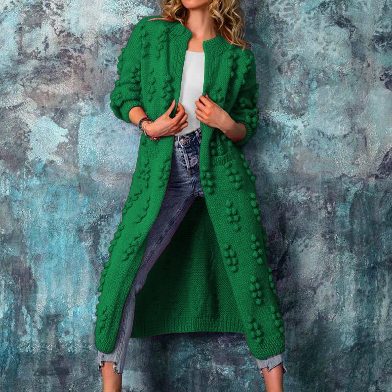 Valenzora Wave Long Knit Coat
